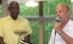 UVI President David Hall and Friends of the Park President Joe Kessler.